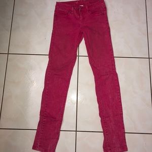 Wet seal pink skinny jeans